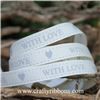 Order Wedding Owl Ribbon - With Love Bridal White